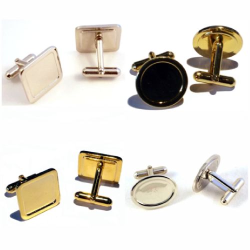 Cufflinks with Clear Domes